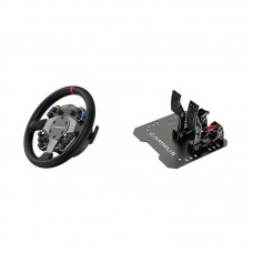 CAMMUS C12 300mm/11.8" Direct Drive Steering Wheel Gaming Wheel Racing Simulator + LC100 2 Pedal Set