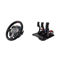 CAMMUS C12 300mm/11.8" Direct Drive Steering Wheel Gaming Wheel Simulator with LC100 3 Pedal Set
