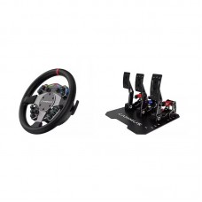 CAMMUS C12 300mm/11.8" Direct Drive Steering Wheel Gaming Wheel Simulator with LC100 3 Pedal Set