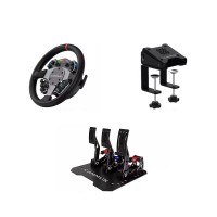 CAMMUS C12 300mm/11.8" Direct Drive Steering Wheel Gaming Wheel + CS5 Desk Clamp + LC100 3 Pedal Set