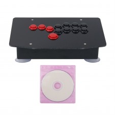 HAMGEEK HG-J500B Arcade Controller Fight Stick Game Controller with Black Red Buttons for Hitbox PC