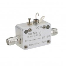 10MHz-10GHz RF Isolator DC Block Coaxial Bias Tee 400mA DC Feed with SMA Female Connector High Quality RF Accessory