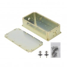 119x59x32mm/4.7x2.3x1.3" Aluminum RF Shield Box + Two BNC Female Connectors for Low Noise Amplifiers