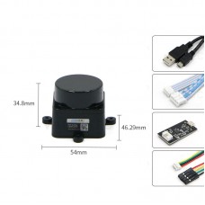 WHEELTEC LD19 LiDAR Intelligent Robot Laser Radar with Serial Port Adapter Board ROS1/2 TOF Ranging Built-in Brushless Motor