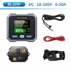 JUNCTEK BL105F 10-100V 0-50A Bluetooth Waterproof Coulometer Battery Monitor Ammeter Voltmeter with Handle Mounting Bracket