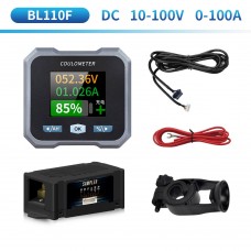JUNCTEK BL110F 10-100V 0-100A Bluetooth Waterproof Coulometer Battery Monitor Ammeter Voltmeter with Handle Mounting Bracket