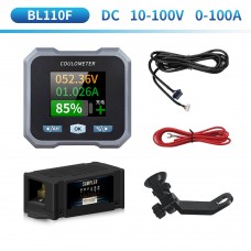 JUNCTEK BL110F 0-100A Bluetooth Waterproof Coulometer Battery Monitor Ammeter Voltmeter with Rearview Mirror Mounting Bracket