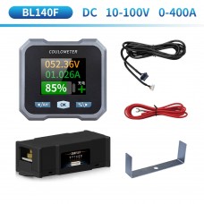 JUNCTEK BL140F 10-100V 0-400A Bluetooth Waterproof Coulometer Battery Monitor Ammeter Voltmeter with 1.8-inch Color Screen