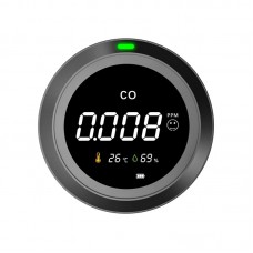 PTH-12 Portable CO Detector Outdoor Carbon Monoxide Detector Buzzer Alarming Support Temperature and Humidity Monitoring