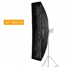 Godox FW35*160CM Softbox Portable Rectangular Honeycomb Grid Softbox Lighting Kit with Bowens Mount for Photo Studio