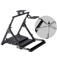 Simplayer Foldable Gaming Steering Wheel Stand with Shifter Bracket + Mounting Slots for Racing Seat