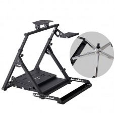 Simplayer Foldable Gaming Steering Wheel Stand with Shifter Bracket + Mounting Slots for Racing Seat