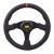 Simplayer 13 Inch Steering Wheel Universal Racing Wheel (Leather + Red Stripe) for OMP Modification