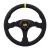 Simplayer 13 Inch Steering Wheel Universal Racing Wheel Leather + Yellow Stripe for OMP Modification