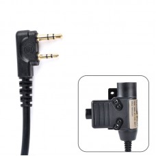 WC001-KEN Tactical Headset Adapter U94 PTT Adapter 2-Pin Plug for Kenwood Civilian Applications