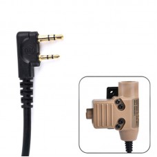 WZ113-KEN Tactical Headset Adapter U94 PTT Adapter 2-Pin Plug for Kenwood Civilian Applications