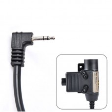 WZ113-M1 Black Tactical Headset Adapter U94 PTT Adapter Cable Suitable for Motorola Walkie Talkies