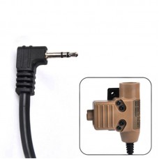 WZ113-M1 Sand-Colored Tactical Headset Adapter U94 PTT Adapter Suitable for Motorola Walkie Talkies