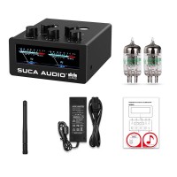 SUCA AUDIO TUBE-T3 PLUS 300W+300W Hifi Power Amplifier Tube Preamp Bluetooth Amplifier w/ VU Meters