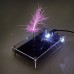 Black Mini Music Tesla Coil Arc Plasma with Transparent Shell Artificial Lightning for Scientific Learning DIY