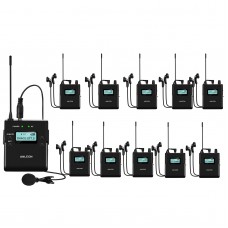 ANLEON MTG-400 570-590MHz Wireless Microphone System for Tourist Guide Simultaneous Interpreting (1* TX + 10*RX)