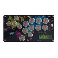 14-Button Mini Arcade Controller Fight Stick with Screen & Low Profile Switches for Hitbox PC/PS4