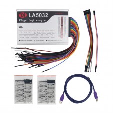 USB Logic Analyzer Portable Logic Analyzer Kit 32 Channels 500MHz Sample Rate 80MHz Bandwidth LA5032