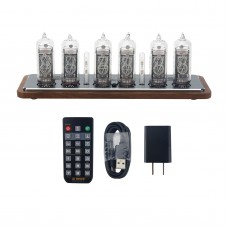 Omnixie Glow Clock Ultra-Thin Smart WIFI Soviet Union IN-14 Tube Clock Digital Clock Walnut Wood Base