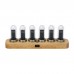 D'ESIGN IPS RGB LED Music Spectrum Pseudo Glow Tube Rhythm Light Punk Alarm Clock with Beech Base