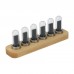 D'ESIGN IPS RGB LED Music Spectrum Pseudo Glow Tube Rhythm Light Punk Alarm Clock with Beech Base