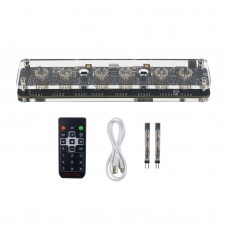 IN-8 Advanced Version Nixie Tube Clock Base with Colon Tube and Remote Control for 6-bit Glow Tube Clock USB Type-C 5V