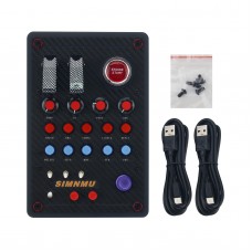 SIMNMU Button Box SIM Racing Control Box Racing Simulator with RGB Light Effects for Video Games