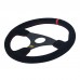 Simplayer 14" Universal Steering Wheel Racing Wheel Matte Suede + Red Stripe for OMP Modification