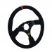 Simplayer 14" Universal Steering Wheel Racing Wheel Matte Suede + Red Stripe for OMP Modification