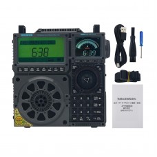 HRD-C919 Iron Grey (Retro Style) All Band Radio MW SW Full Frequency Receiver Bluetooth/Music Play