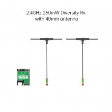 iFlight ELRS 2.4GHz 250mW RX Long Range True Diversity Receiver with Dual 40mm Antenna for FPV Drones