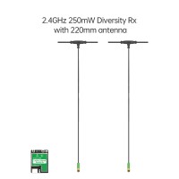iFlight ELRS 2.4GHz 250mW RX Long Range True Diversity Receiver with Dual 220mm Antenna for FPV Drones