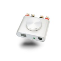 JiYi M6 100Wx2 Hifi Power Amplifier Power Amp Small Bluetooth Amplifier (Silver) with TPA3221 Chip