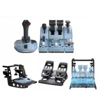 TCA Captain Pack X Flight Simulator Airbus Edition with Flight Rudder Pedal and TM Flying Clamp for Thrustmaster Simulation Game