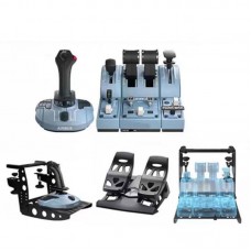 TCA Captain Pack X Flight Simulator Airbus Edition with Flight Rudder Pedal and TM Flying Clamp for Thrustmaster Simulation Game