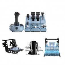 TCA Captain Pack X Flight Simulator Airbus Edition with Professional Rudder Pedal and TM Flying Clamp for Thrustmaster