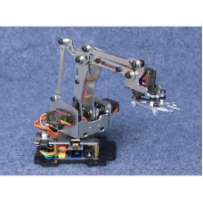 24F Metal 4 Servo Mechanical Arm Aluminum Alloy Bracket Clamper Robot Arm for Arduino DIY