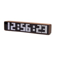 Chrono-Wood Wifi Clock LED Clock Desktop Alarm Clock w/ Walnut Solid Wood Shell and White LED Module
