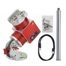 JUWEI-17 Red Harmonic Equatorial Mount with Narrow Dovetail Groove for Astronomical Telescope Compatible with Theodolite Mode