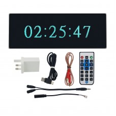 N128 Music Spectrum Display Analog VU Meter VFD Clock Sound Level Indicator w/ Aluminum Alloy Shell