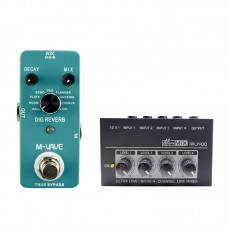 M-VAVE DIG Reverb Digital Reverb Pedal with 9 Reverb Types + Ultra Low-Noise 4-Channel Line Mixer