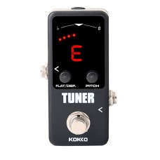 KOKKO Tuner Pedal Mini Tuning Pedal Guitar Pedal with True Bypass Adjustable Flats and Fine Tuning