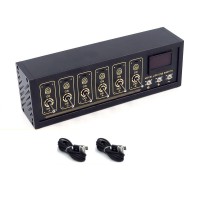 NovelLife KG-1 6-Channel USB Switch OLED Screen Retro USB Extender Hub with Four Data Switch