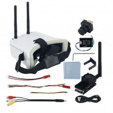 5.8G 2000mW Wireless Video Transmission System FPV TX RX 3 Inch FPV Goggles and 1200TVL Camera