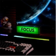 3.6W 6500K LED Lamp Sign Ambient Light Desktop Light Gift (FOCUS-Green Shade) for Family Friends